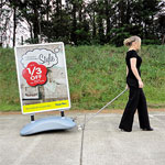Recoil Pavement Sign [with Trolley]