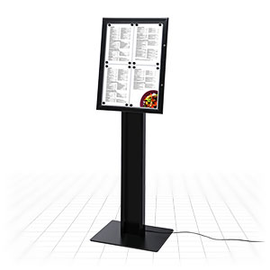 Black Menu Display Case