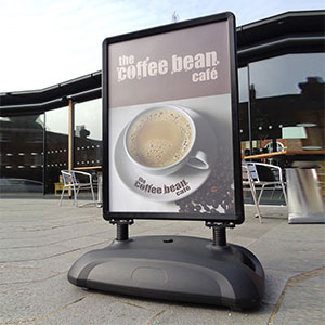 Recoil pavement outdoor displays