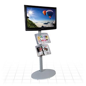 Secure monitor and literature stand