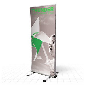 Outdoor roller banner stand