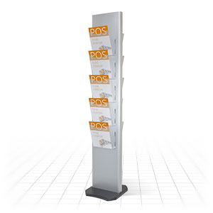 Freestanding 10 pocket brochure display