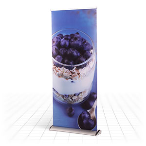 Modern height adjustable banner stand